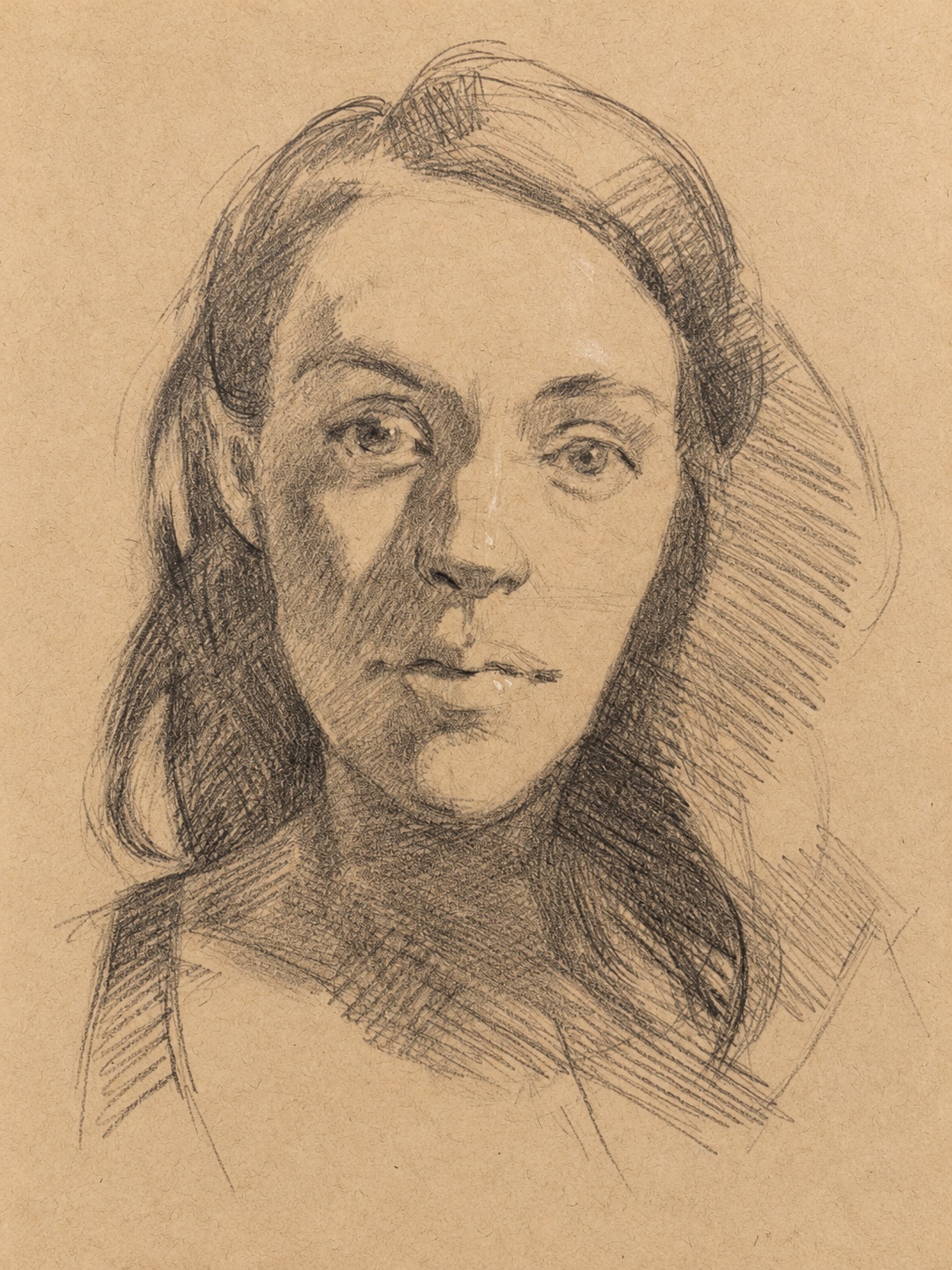 Drawn portrait of a woman